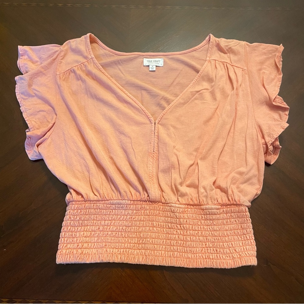True Craft Dusty Rose Crop Top